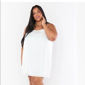 Show me your Mumu White Satin Slip Top Bridal Shower/Wedding Sz 1x